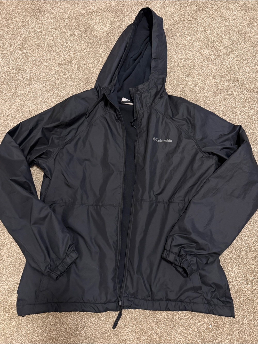 Men’s Columbia Black Windbreaker Jacket
